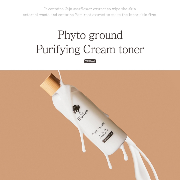 Изображение на ПОЧИСТВАЩ КРЕМ ТОНЕР rootree Phyto ground Purifying Cream Toner 200мл