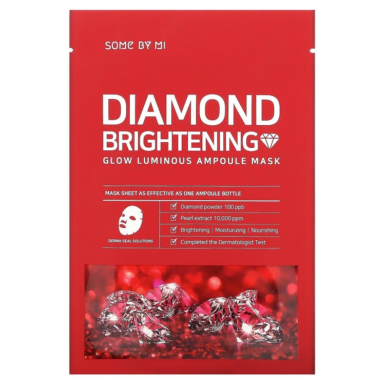 Изображение на ШИЙТ МАСКА Some By Mi Red Diamond Brightening Glow Luminous Ampoule Mask 25г