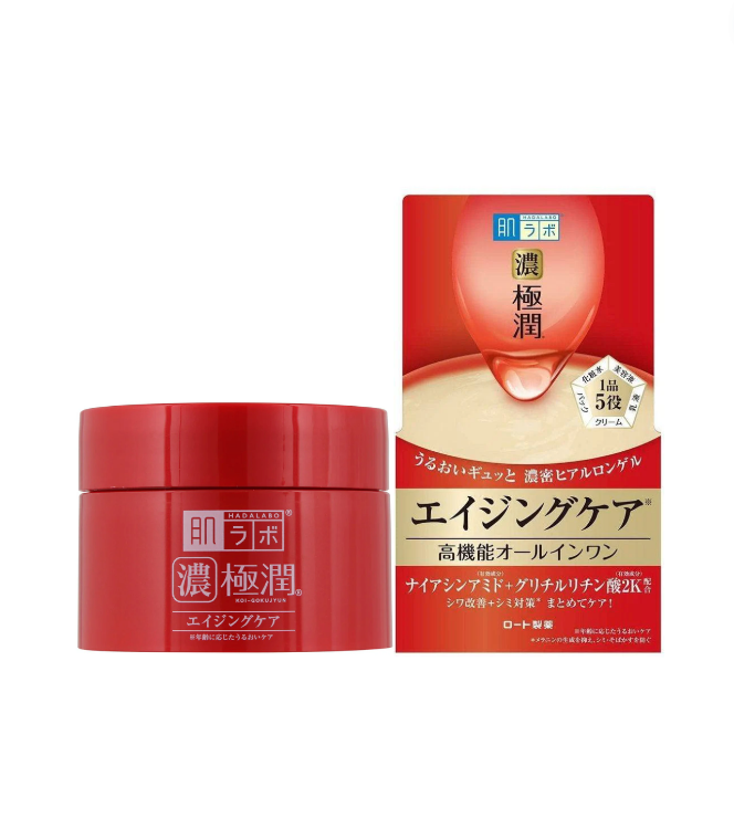 Изображение на ЛИФТИНГ ГЕЛ КРЕМ Rohto Mentholatum Hada Labo Gokujyun Aging Care Perfect Gel 100г