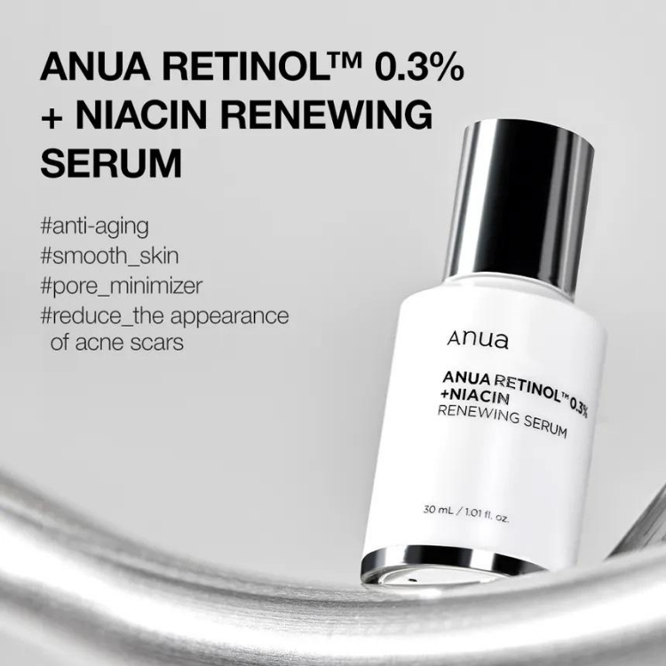 Изображение на СЕРУМ ЗА ЛИЦЕ Anua Retinol 0.3% + Niacin Renewing Serum 30мл