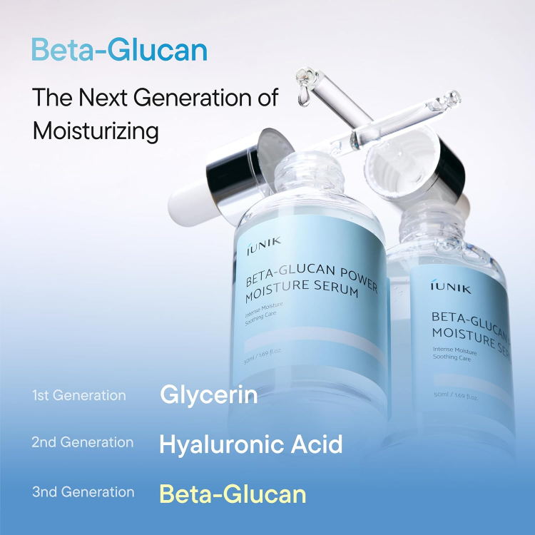 Изображение на ОВЛАЖНЯВАЩ СЕРУМ С БЕТА-ГЛЮКАН  IUNIK Beta-Glucan Power Moisture Serum 50мл