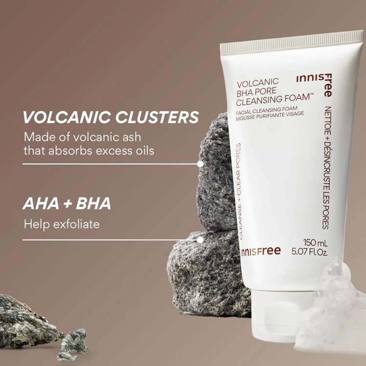Изображение на ПОЧИСТВАЩА ПЯНА С ВУЛКАНИЧНА ГЛИНА Innisfree Volcanic BHA Pore Cleansing Foam 150g